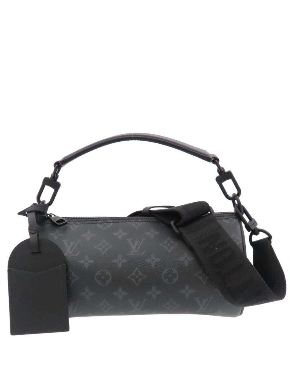 Louis Vuitton Soft Polochon Gray Monogram Eclipse 2-Way Shoulder Bag